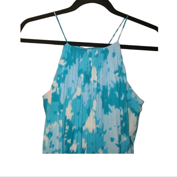 2/$50 Calvin Klein Multi Coloured ‎ Sleeveless Accordian Pleated Dress - Picture 4 of 11